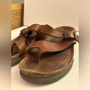 Women’s Brown Leather Mephisto Sandals Size 38